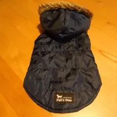 犬用 ジャンパー 防寒着 冬用 ネイビー