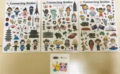 シールセット 3シート 日本 アメリカ オーストラリア + ポケモン ステッカー