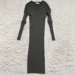ルシェルブルー 3way リブ ニットワンピース タイト ストレッチ