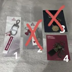 4種バラ売り MONSTAX キーリング キーホルダー