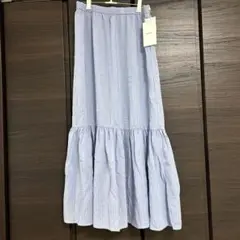 新品　ロングスカート　Mサイズ　水色　スカイブルー