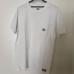Dickies ホワイト Tシャツ ポケット付き ロゴあり