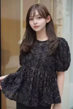 ORGUE Flower embroidery blouse