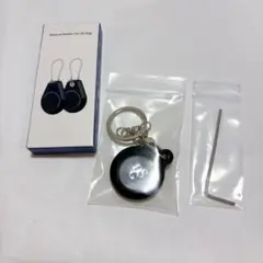 2個セット AirTagケース 六角レンチ付き シンプル ブラック ホワイト