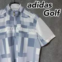 adidas golf アディダスゴルフ 総柄 ハーフジップ シャツ ウェア