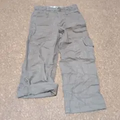 GAP キッズ　カーキ リネン混カーゴパンツ 120cm~