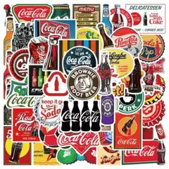 コカコーラ 防水ステッカー 50枚 アメリカン スケボー ストリート