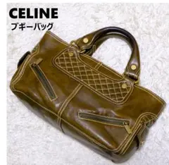 CELINE セリーヌ ブギーバッグ ハンドバッグ キルティング レザー 金具