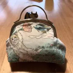 おとぎの国の猫と仲間たち　がま口　猫口金　訳あり