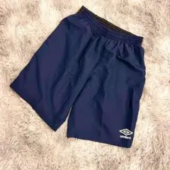 未使用級『umbro』アンブロ　ハーフパンツ　ネイビー　ショート　ウェストゴム