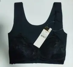 新品 カップ付き 前開きブラ LL ブラック