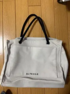 ALTROSE ホワイト キャンバストートバッグ