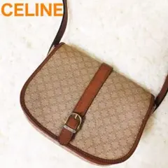 セリーヌ ショルダーバッグ マカダム柄 ゴールド金具 PVC レザー