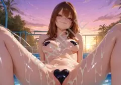 アートポスター A4 AI 美女 イラスト C0873
