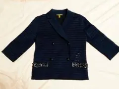 【美品】LOUIS VUITTON ルイ・ヴィトン カーディガン 濃紺