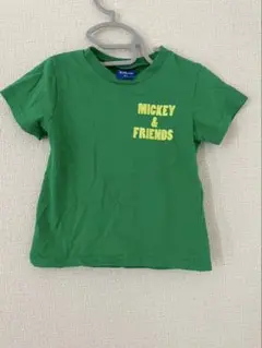 【美品】Disney ミッキー＆フレンズ Tシャツ グリーン80