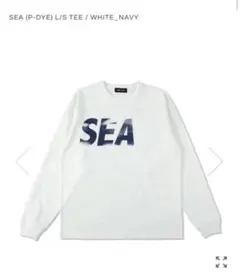WIND AND SEA (P-DYE) L/S Tee ホワイト　ロンT