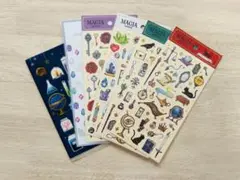 魔法・科学テーマ ステッカーセット 6シート