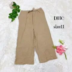 ディーエイチシー ワイドパンツ ウエストゴム 調節紐 リネン混 ベージュ【11】