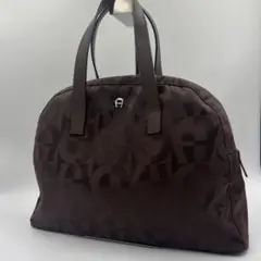 【極美品】AIGNER アイグナー ハンドバッグ 総柄 ナイロン