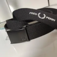 新品 Fred Perry ブラックキャンバス ガチャベルト 10079482.jpg