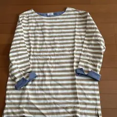 BROWN STANDARD ストライプ 七分袖カットソー Lサイズ
