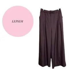 【レプシィム】LEPSIM♡ワイドパンツ♡キュロット♡後ゴム前紐付【F】ブラウン