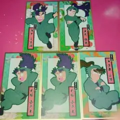 忍たま乱太郎　絵札　色紙　七松　中在家　潮江　立花　5枚セット