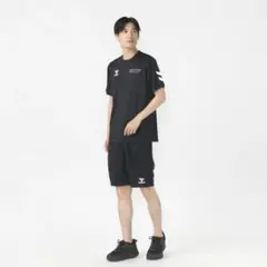 ヒュンメル メンズ Tシャツ ハーフパンツセット プラクティスTスーツ
