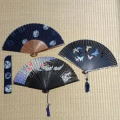 和風扇子３本セット