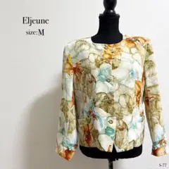 ☆美品☆ Eljeune エルジューヌ 花柄 テーラードジャケット M