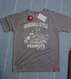 新品【Sサイズ】PEANUTS ハンドボールスタイル Tシャツ グレー