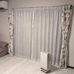 花柄ドレープカーテン 4枚組