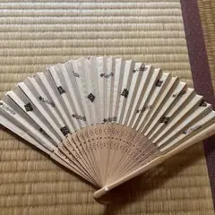 Columbia ロゴ入り 扇子 ベージュ