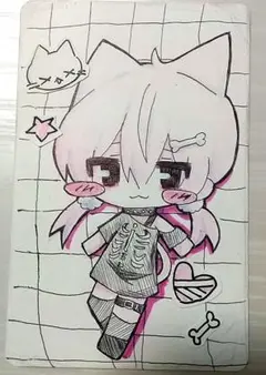 手描き　アナログ　オリジナル　イラスト
