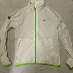 美品　ビバヒート　ホワイト/グリーン メンズジャケット　薄手