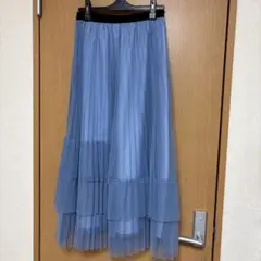 Te chichi ブルー　スカート フリーサイズ