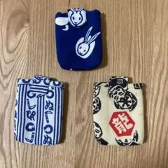 <ハンドメイド> ミニポーチ　かまわぬ手ぬぐい