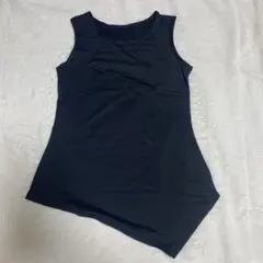 新品❣️Cloudstop ヨガウェア 黒 タンクトップ アシンメトリック裾