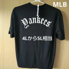 ☆新品☆4Lから5L相当 メンズ MLB 半袖Tシャツ プリント ブラック①