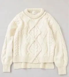 【美品】CLANE ケーブルニット ホワイト