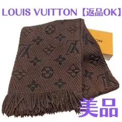 【返品可】美品 ルイヴィトン マフラー エシャルプ ロゴマニア