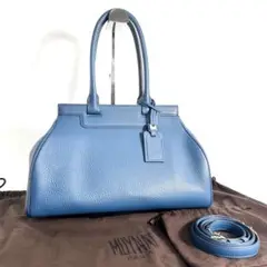 ほぼ未使用 モワナ ポリーヌ トートバッグ ショルダーバッグ 2way ブルー