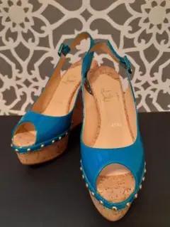 クリスチャンルブタン!ウェッジサンダル38美品