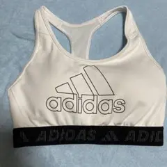 adidas ホワイト スポーツブラ Lサイズ