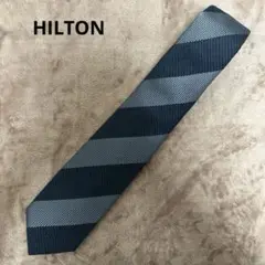 【美品】HILTON ヒルトン レジメンタルタイ 日本製 ネクタイ