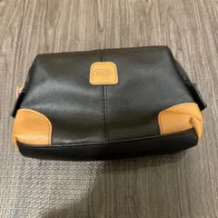 BRIC’S × カタール航空 ポーチ 黒×キャメル 非売品 ノベルティ