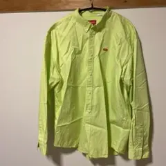 Supreme ネオンイエロー 長袖シャツ XL