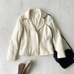 A1260【23区】ピーコート 秋冬 上品 大人カジュアル ウール フェミニン