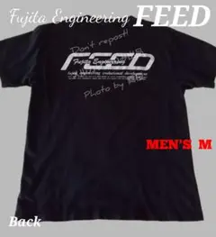FEED 藤田エンジニアリング 定番Tシャツ ブラック×シルバーロゴ